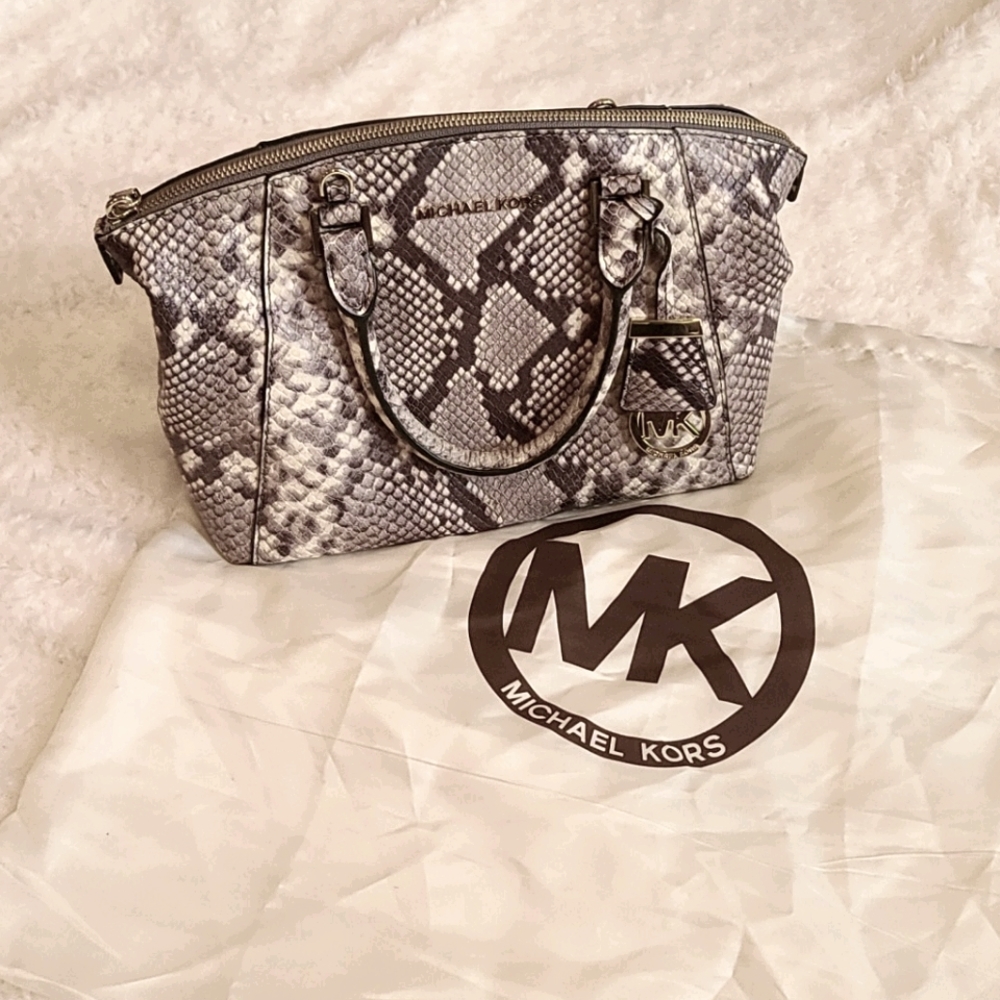 Michael Kors snakeskin handbag